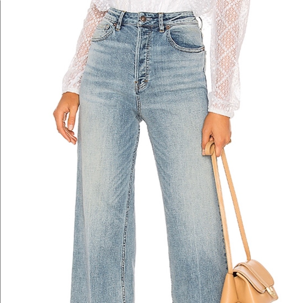 Free People High Waisted Wide Leg Jeans